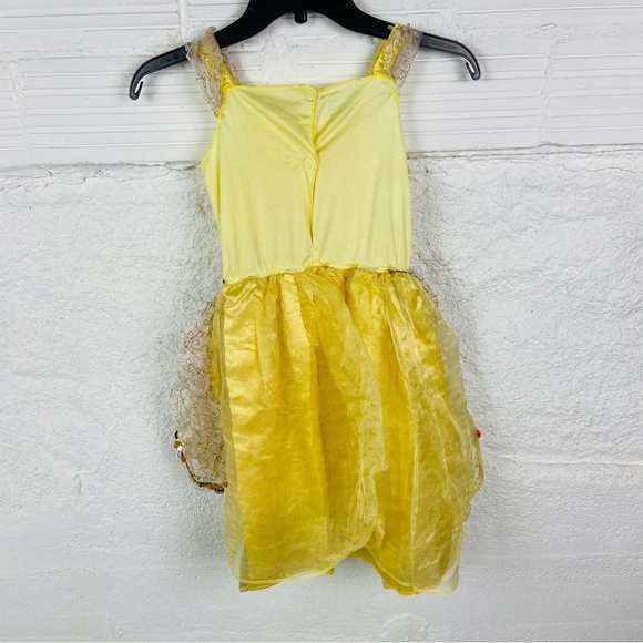 Disney beauty & the beast bell Golden Princess Dress Costume size 4-6X - Picture 8 of 11